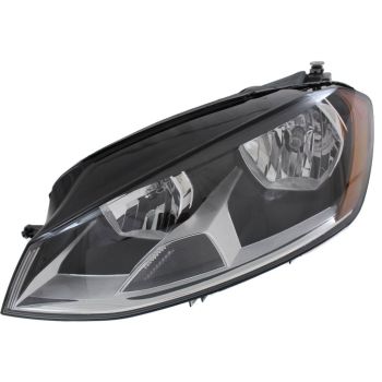 VOLKSWAGEN GOLF SPORTWAGON HEAD LAMP ASSY LEFT (Driver Side) (HALOGEN)**CAPA** OEM#5GM941005C 2015-2017 PL# VW2502160C
