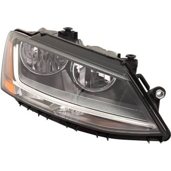 VOLKSWAGEN GLI HEAD LAMP ASSY RIGHT (Passenger Side) (HALOGEN)(W/LED DRL)**CAPA** OEM#5C7941006J 2017-2018 PL# VW2503168C