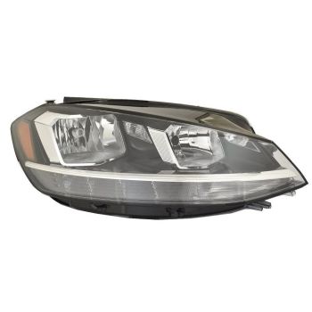 VOLKSWAGEN GOLF HEAD LAMP ASSY RIGHT (Passenger Side) (HALOGEN) **CAPA** OEM#5GM941006E 2018-2021 PL# VW2503176C