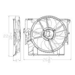2007-2013 BMW 335d / 335i / 335xi Radiator cooling fan assy OEM# 17425A3F109 PL# BM3115116