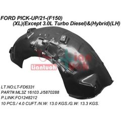 2021-2024 FORD F-150 Fender inner panel Left Driver Side CAPA  OEM# ML3Z16103K PL# FO1248212C