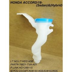2018-2022 HONDA ACCORD Windshield washer tank tube assy OEM# 76821TVAA01-PFM PL# HO1289115