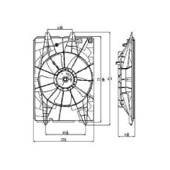 2006-2008 HONDA RIDGELINE Radiator cooling fan assy OEM# 19015RJEA01-PFM PL# HO3115140