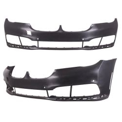 BMW BMW 7 SERIES  (G11/G12) FRONT BUMPER COVER PRIMED (WO/WASHER)(W/ 4 SENSOR)(WO/TOW)(WO/M PKG)**CAPA** OEM#51117402815 2016-2019 PL# BM1000448C