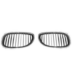 BMW BMW 5 SERIES (WAGON) GRILLE LEFT (Driver Side) CHROME FRAME & CHR/BLK INNER OEM#51137065701 2006-2010 PL# BM1200140