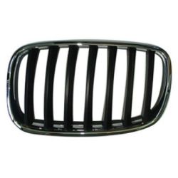 BMW BMW X5 GRILLE LEFT (Driver Side) CHR/BLK OEM#51137157687 2011-2013 PL# BM1200180
