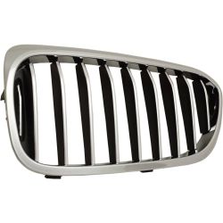 BMW BMW 5 SERIES (SEDAN)  GRILLE LEFT (Driver Side) CHROME/BLACK (WO/M PKG)(WO/NIGHT VISION)(WO/LUXURY) OEM#51137383519 2017-2020 PL# BM1200296
