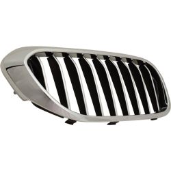 BMW BMW 5 SERIES (SEDAN)  GRILLE RIGHT (Passenger Side) CHROME/BLACK (WO/M PKG)(WO/NIGHT VISION)(W/LUXURY) OEM#51137390866 2017-2020 PL# BM1200297