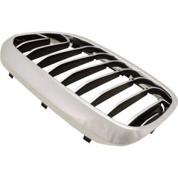 BMW BMW 5 SERIES (SEDAN)  GRILLE LEFT (Driver Side) CHROME/BLACK (WO/M PKG)(WO/NIGHT VISION)(W/LUXURY) OEM#51137390865 2017-2020 PL# BM1200298