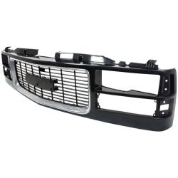 GM TRUCKS & VANS C10/PU (CK MODEL) GRILLE CHR/PTD (COMP HEAD/LAMP)(GMC) OEM#12388709 1994-2002 PL# GM1200392