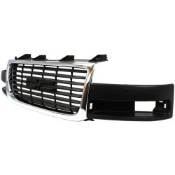 GM TRUCKS & VANS CHEVY/GMC/VAN(Express/Savana)  GRILLE CHROME/BLACK (COMPOSITE HEAD LAMP)(GMC) OEM#84689071 2003-2025 PL# GM1200532
