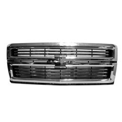 GM TRUCKS & VANS SILVERADO/PU 1500  (19 OLD STYLE) GRILLE ASSY CHROME W/5 BARS OEM#23259619 2014-2015 PL# GM1200709