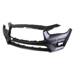 INFINITI Q50  FRONT BUMPER COVER PRIMED (W/ SENSOR)(PURE/LUXE) **CAPA** OEM#620226HH1H 2018-2024 PL# IN1000285C