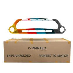 KIA SOUL FRONT BUMPER COVER CENTER TEXT-BLK (1pc center type) OEM#86512B2000 2014-2016 PL# KI1015104