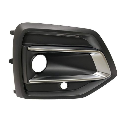 AUDI Q5 / SQ5 FOG LAMP COVER RIGHT (Passenger Side) BLACK W/SATIN-CHROME MDLG (W/FOG)(Q5 WO/S-LINE) OEM# 80A807680AFCOX 2021-2023 PL# AU1039150