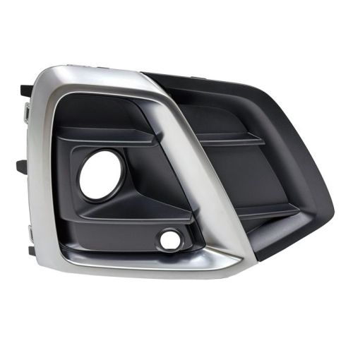 AUDI Q5 / Q5 E / SQ5 FOG LAMP COVER RIGHT (Passenger Side) TXT-BLACK/SILVER MLDG (EXC Q5 WO/S-LINE) OEM# 80A807680AGCOX 2021-2023 PL# AU1039162