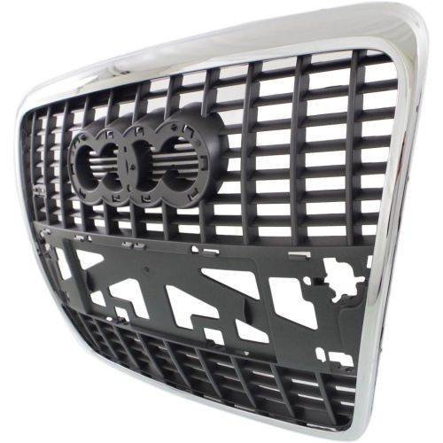 AUDI A6 SEDAN  /WAGON  GRILLE SLV/BLACK (W/CHROME Frame)(W/ S-LINE)(WO/SENSOR) OEM# 4F0853651L1QP 2005-2008 PL# AU1200131