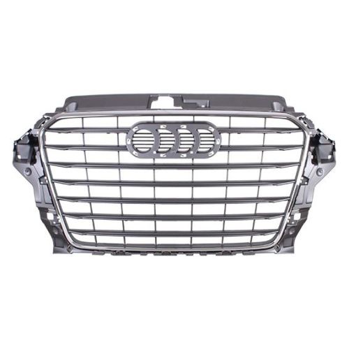 AUDI A3 SEDAN  GRILLE DK-GRAY W/CHROME MLDG OEM# 8V5853651B1QP 2015-2016 PL# AU1200136