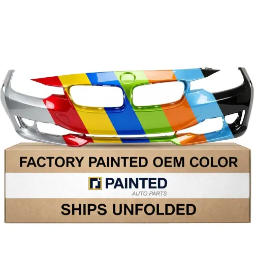 2012-2015 BMW 3 Sedan Front Bumper with Molding Hole Washer and Park Sensor Holes OEM# 51117293092 PL# BM1000270