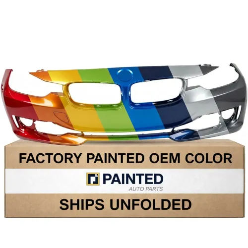 2012-2015 BMW 3 Sedan Front Bumper With Molding Hole Without Washer With Parking Sensor With Parking Assist Without Camera CAPA OEM 51117293087 PL# BM1000273C