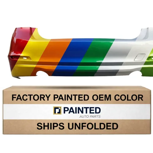 2012-2015 BMW 3 Sedan Rear Bumper without M Sport or Molding Hole or Parking Sensor CAPA OEM# 51127312726 PL# BM1100272C