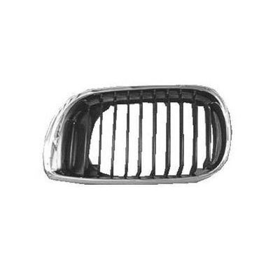 BMW BMW 3 ( i/xi ) (SEDAN/WAGON) GRILLE LEFT (Driver Side) CHROME FRAME & BLACK INNER (SEDAN & WG) OEM# 51137030545 2002-2005 PL# BM1200126