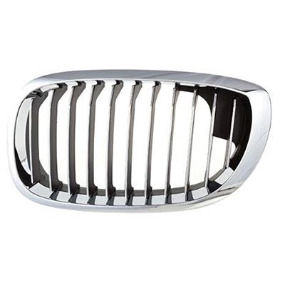 BMW BMW 3 ( ci ) (COUPE/CONVERTIBLE) GRILLE LEFT (Driver Side) CHROME FRAME & CHR/BLK INNER (From OEM# 51137064317 2003-2006 PL# BM1200156