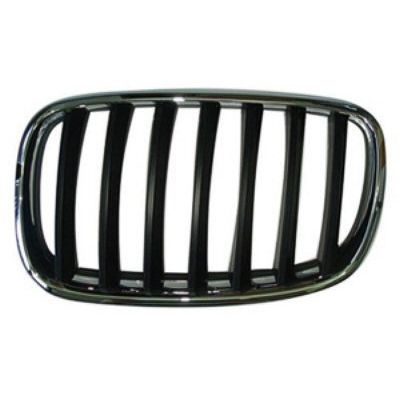BMW BMW X5 GRILLE LEFT (Driver Side) CHR/BLK OEM# 51137157687 2007-2010 PL# BM1200180