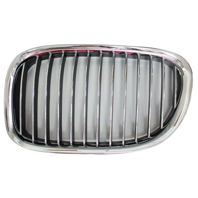 BMW BMW 7 SERIES (EXC 750 HYBRID) GRILLE LEFT (Driver Side) CHR/BLK (WO/M PKG WO/NIGHT VISION)(EXC 760Li) OEM# 51117184151 2009-2012 PL# BM1200198