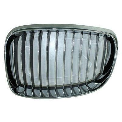 BMW BMW 1 SERIES COUPE/CONVERTIBLE GRILLE LEFT (Driver Side) CHROME FRAME/INNER CHR/BLK OEM# 51137179655 2008-2013 PL# BM1200228