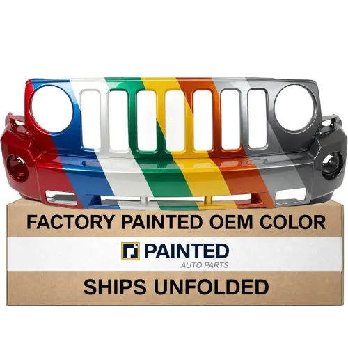 2007-2010 JEEP PATRIOT Front Bumper with Fog & Tow Hook CAPA OEM# 68021303AB PL# CH1000935C