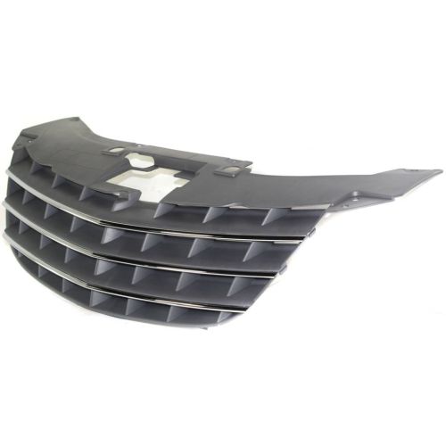 CHRYSLER SEBRING/SEDAN GRILLE SLV/BLK W/CHR MOLDING OEM# 1CM541S9AC 2007-2010 PL# CH1200315