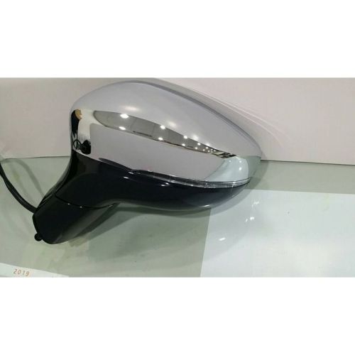 CHRYSLER PACIFICA DOOR MIRROR LEFT (Driver Side) (Driver Side) PWR/HTD/SIGNAL/M-FOLD (W/BSD)(WO/SVC)(CODE GUU/XR)(BLACK BASE)(CHROME) OEM#5RM191XRAE 2017-2019 PL# CH1320467