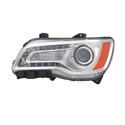 CHRYSLER 300 HEAD LAMP ASSEMBLY LEFT (Driver Side) (HALOGEN)CHR BEZEL) **CAPA** OEM# 68143003AC 2011-2014 PL# CH2502231C