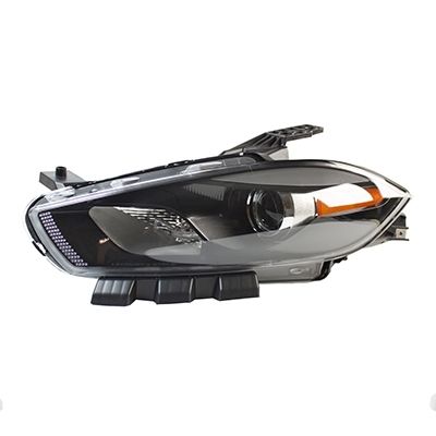 DODGE DART HEAD LAMP ASSEMBLY LEFT (Driver Side) (HALOGEN)(BLK BEZEL) OEM# 68085141AL 2013-2015 PL# CH2502240