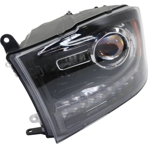 DODGE TRUCKS & VANS DODGE/PU (R1500) HEAD LAMP LEFT (Driver Side) (W/PROJECTOR)(BLK BEZEL)**CAPA** OEM# 68093221AD 2013-2014 PL# CH2502245C