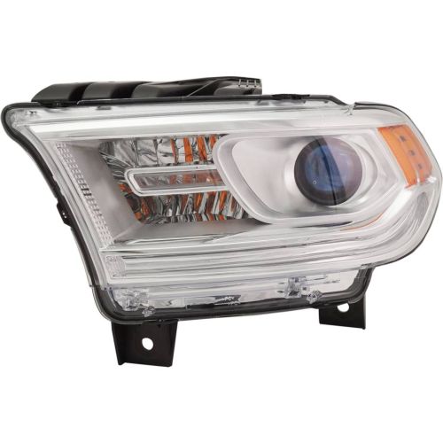 DODGE TRUCKS & VANS DURANGO HEAD LAMP ASSEMBLY LEFT (Driver Side) (HALOGEN)(WO/LED DRL)(CHR BEZEL)**CAPA** OEM# 68299137AD 2016-2020 PL# CH2502303C