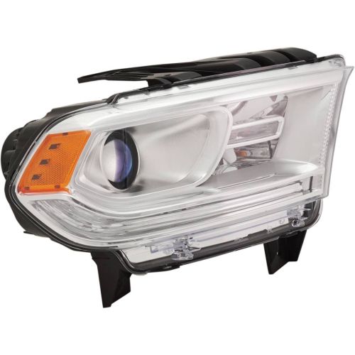 DODGE TRUCKS & VANS DURANGO  HEAD LAMP ASSY RIGHT (Passenger Side) (HALOGEN)(WO/LED DRL)(CHROME BEZEL) OEM# 68299136AF 2016-2020 PL# CH2503303