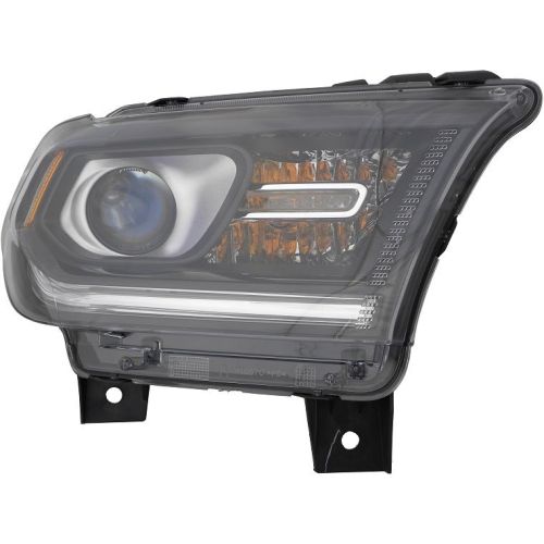 DODGE TRUCKS & VANS DURANGO  HEAD LAMP ASSY RIGHT (Passenger Side) (HALOGEN)(W/LED DRL)(BLACK TRIM) OEM# 55112968AI 2014-2015 PL# CH2503304