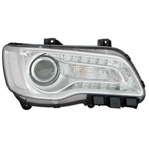 CHRYSLER 300 HEAD LAMP ASSY RIGHT (Passenger Side) (HALOGEN)(W/PROJECTOR)(CHROME BEZEL) OEM# 68402946AA 2018-2023 PL# CH2503322