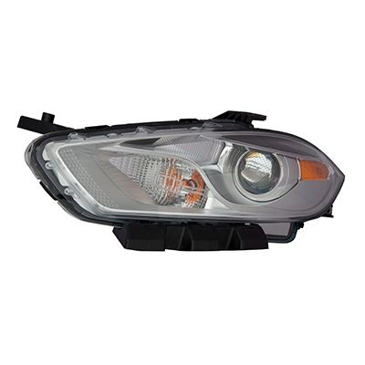 DODGE DART HEAD LAMP ASSY LEFT (Driver Side) (HALOGEN)(CHROME BEZEL) OEM# 68081389AL 2013-2015 PL# CH2518143