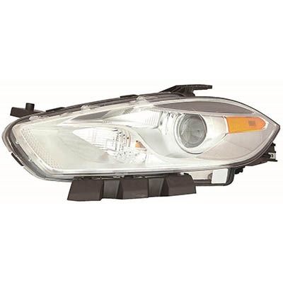 DODGE DART HEAD LAMP ASSY LEFT (Driver Side) (HALOGEN)(CHROME BEZEL) OEM# 68292803AA 2016 PL# CH2518151