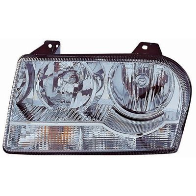 CHRYSLER 300 HEAD LAMP ASSEMBLY RIGHT (Passenger Side) 2.7/3.5L (HALOGEN)(WO/PROJECTOR) OEM# 4805756AH 2005-2007 PL# CH2519111