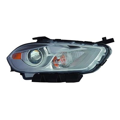 DODGE DART HEAD LAMP ASSEMBLY RIGHT (Passenger Side) (HALOGEN)(CHR BEZEL) OEM# 68081388AL 2013-2015 PL# CH2519143