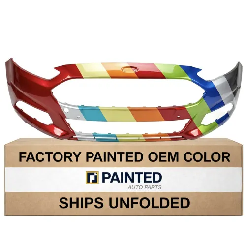 2013-2016 FORD FUSION Front Bumper with Tow Hook and Active Park Assist Sensor Holes OEM# DS7Z17757EAPTM PL# FO1000688