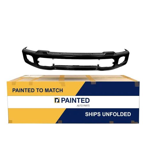 2023-2024 FORD F250 F350 F450 Super Duty Front Bumper Black with Fog and Sensor without Flare OEM# PC3Z17757PAPTM PL# FO1002474