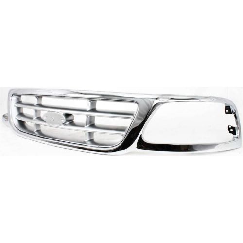 FORD TRUCKS & VANS FORD/PU (F150 HERITAGE MODEL) GRILLE CHROME/SILVER (2 Horizontal & 2 Vertical bars OEM# 3L3Z8200AB 2004 PL# FO1200371