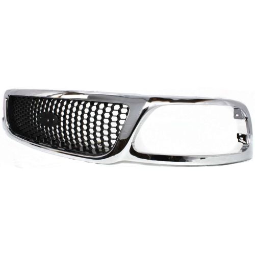 FORD TRUCKS & VANS FORD/PU (NEW)(F150/F250)LD GRILLE CHROME Frame & PTD Inner (Honeycomb) OEM# 3L3Z8200BB 1999-2003 PL# FO1200404