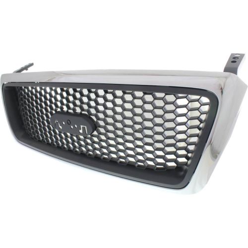 FORD TRUCKS & VANS FORD/PU  (F150 EXC HERITAGE) GRILLE CHROME FRAME/ BLACK HONEYCOMB(WO/BAR)(XLT)(WO/CHROME PKG) OEM# 7L3Z8200CA 2006-2008 PL# FO1200469