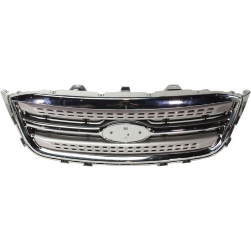 FORD TAURUS SHO GRILLE PTD SILVER W/CHROME MLDG **CAPA** OEM# AG1Z8200AB 2010-2012 PL# FO1200526C
